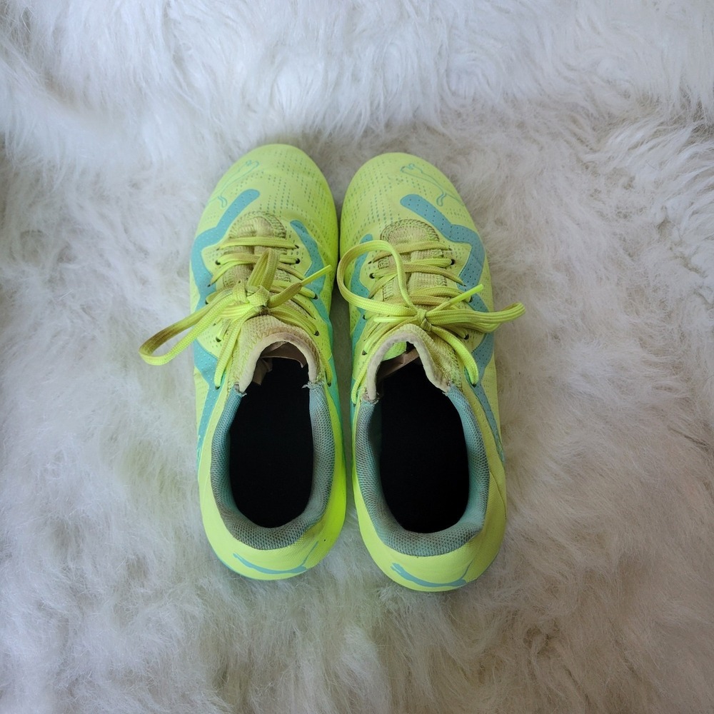 Puma Future Play FG/AG 107187-03 Mens 5 Yellow Teal Football Boot Soccer Cleats - Picture 9 of 14